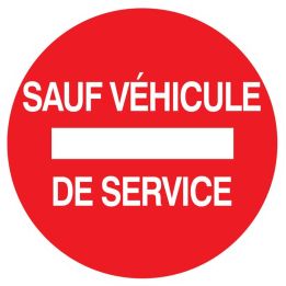 Panneau SENS INTERDIT SAUF VEH.SERVICE Taliaplast 624264
