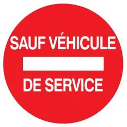 Panneau SENS INTERDIT SAUF VEH.SERVICE Taliaplast 624264