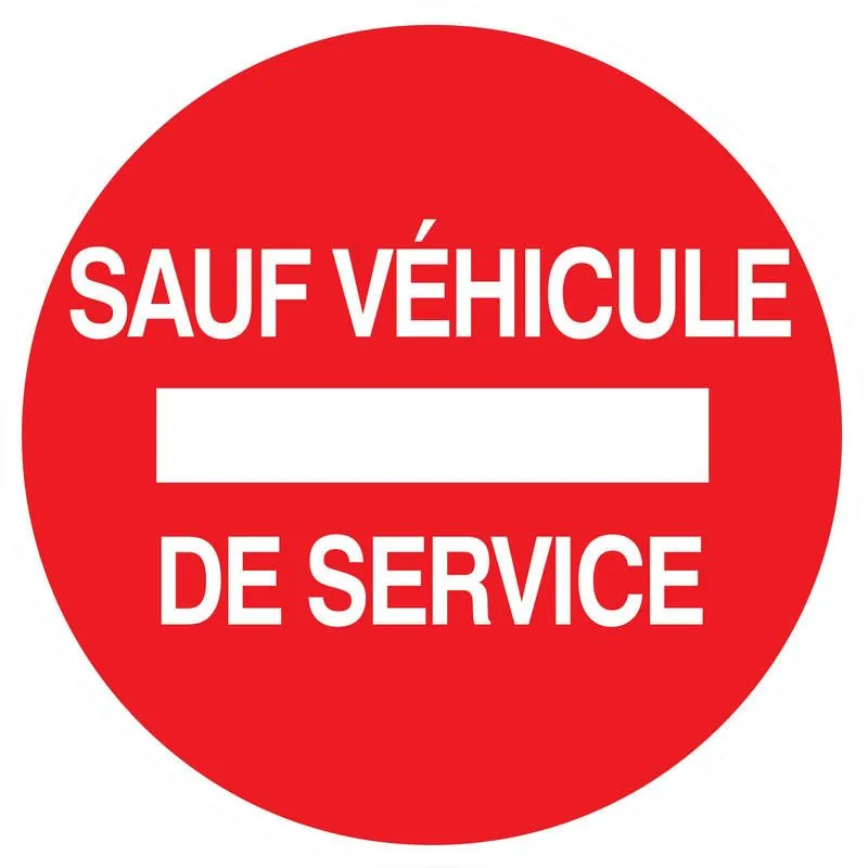 Panneau SENS INTERDIT SAUF VEH.SERVICE Taliaplast 624264