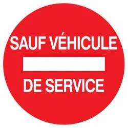 Panneau SENS INTERDIT SAUF VEH.SERVICE Taliaplast 627264