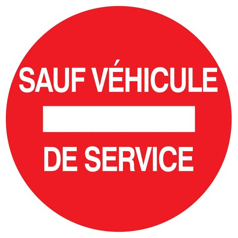 Panneau SENS INTERDIT SAUF VEH.SERVICE Taliaplast 627264
