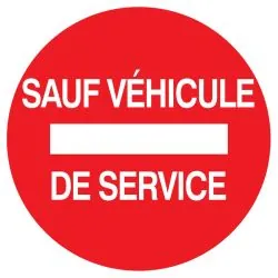 Panneau SENS INTERDIT SAUF VEH.SERVICE Taliaplast 622264