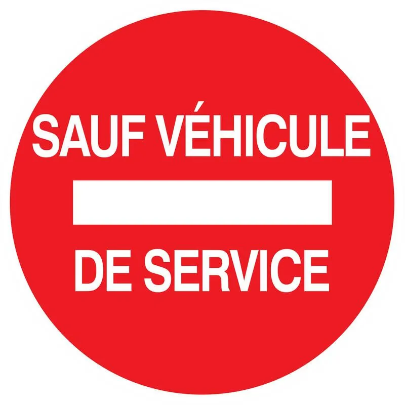 Panneau SENS INTERDIT SAUF VEH.SERVICE Taliaplast 622264