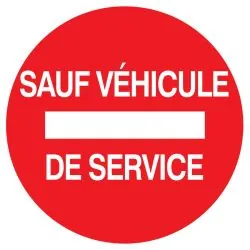 Panneau SENS INTERDIT SAUF VEH.SERVICE Taliaplast 623264