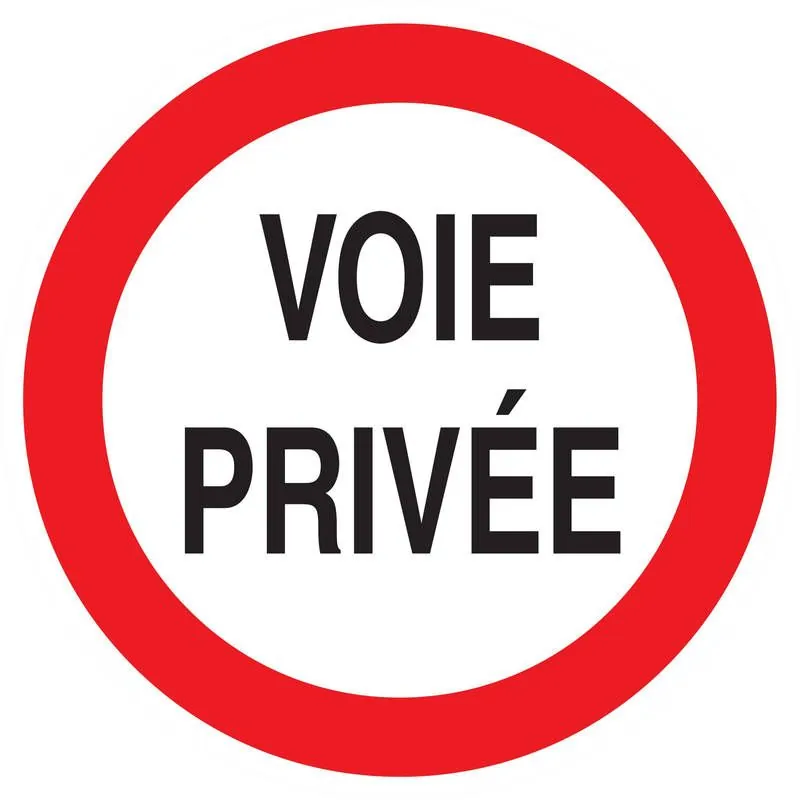 Panneau VOIE PRIVEE CIRCULAT.INTERDITE Taliaplast 627265