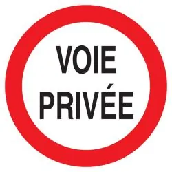 Panneau VOIE PRIVEE CIRCULAT.INTERDITE Taliaplast 622265