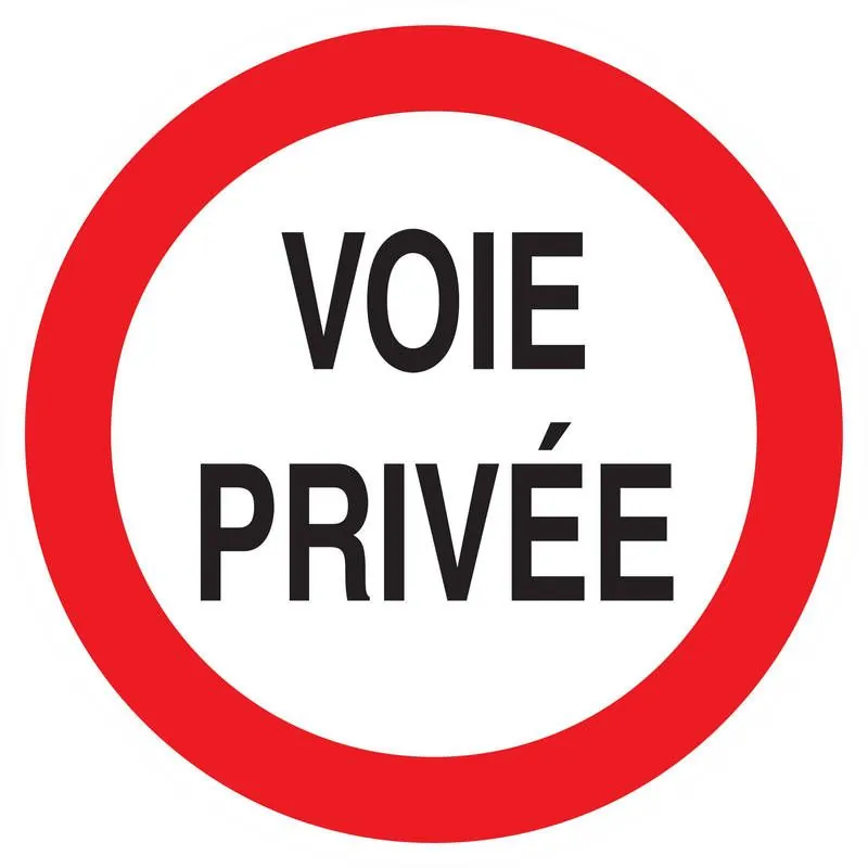 Panneau VOIE PRIVEE CIRCULAT.INTERDITE Taliaplast 622265