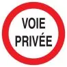Panneau VOIE PRIVEE CIRCULAT.INTERDITE Taliaplast 622265
