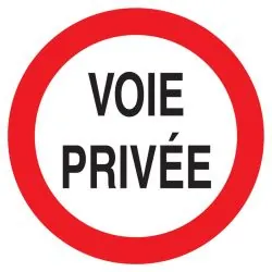Panneau VOIE PRIVEE CIRCULAT.INTERDITE Taliaplast 623265