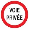Panneau VOIE PRIVEE CIRCULAT.INTERDITE Taliaplast 623265
