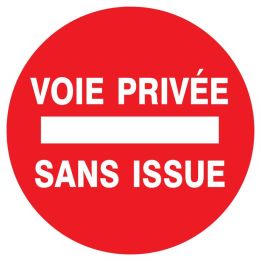 Panneau VOIE PRIVEE SS ISSUE D.300 NOR Taliaplast 622221