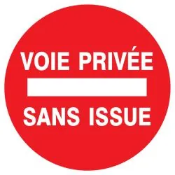Panneau VOIE PRIVEE SS ISSUE D.420 NOR Taliaplast 623222