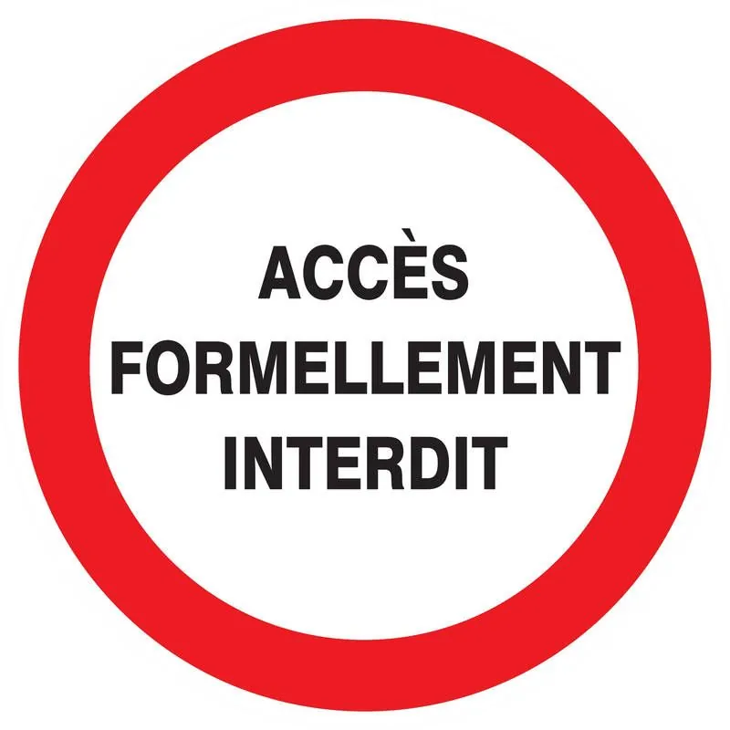Panneau ACCES FORMELLEMENT INTERDIT NO Taliaplast 627216