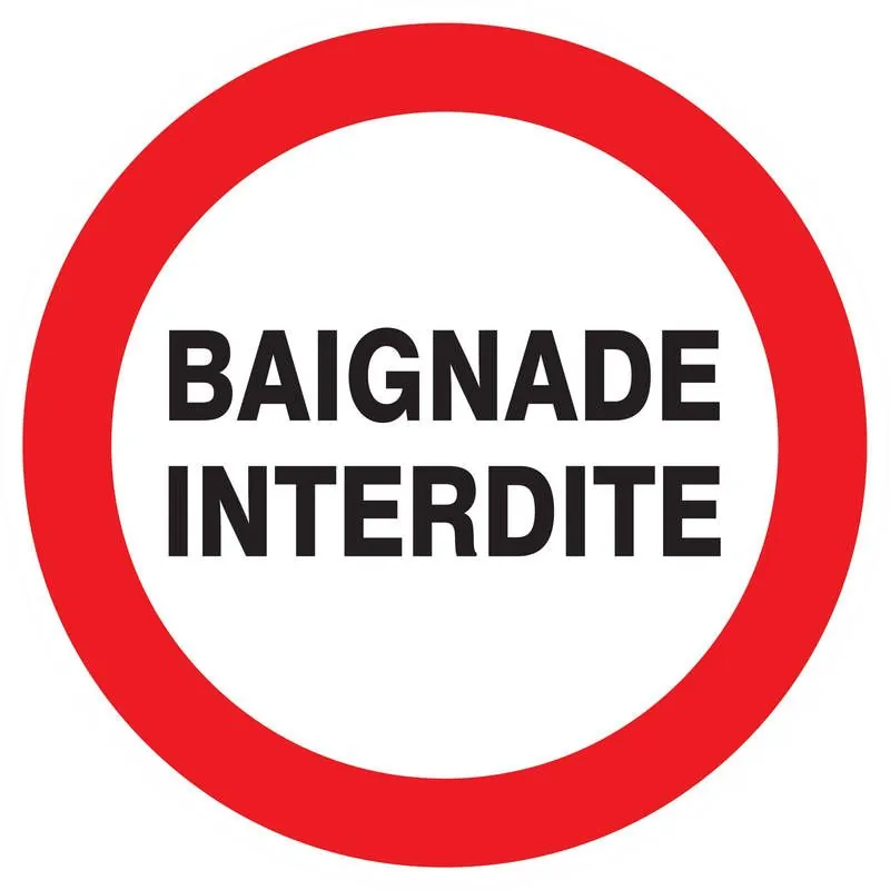 Panneau BAIGNADE INTERDITE NORMASIGN D Taliaplast 627241