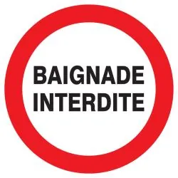 Panneau BAIGNADE INTERDITE NORMASIGN D Taliaplast 622236