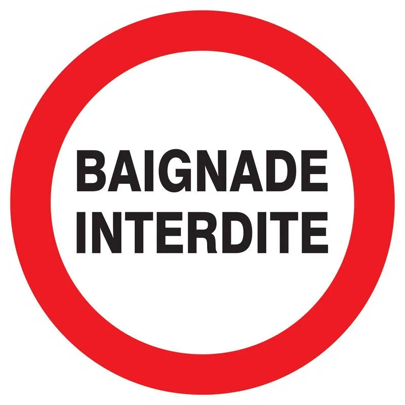 Panneau BAIGNADE INTERDITE NORMASIGN D Taliaplast 622236