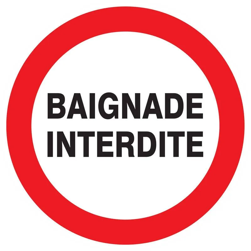 Panneau BAIGNADE INTERDITE NORMASIGN D Taliaplast 623237