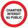 Panneau CHANTIER INTERDIT AU PUBLIC NO Taliaplast 624216