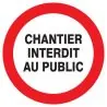Panneau CHANTIER INTERDIT AU PUBLIC NO Taliaplast 622215