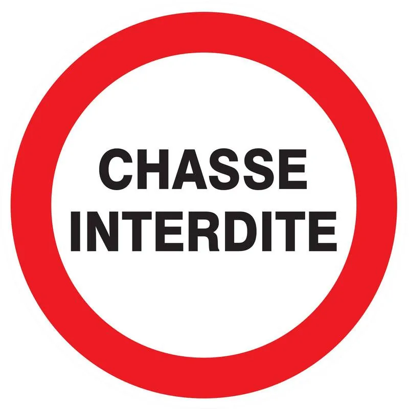 Panneau CHASSE INTERDITE NORMASIGN D.8 Taliaplast 624205