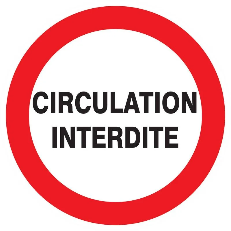 Panneau CIRCULATION INTERDITE NORMASIG Taliaplast 627207