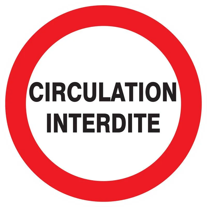 Panneau CIRCULATION INTERDITE NORMASIG Taliaplast 622207