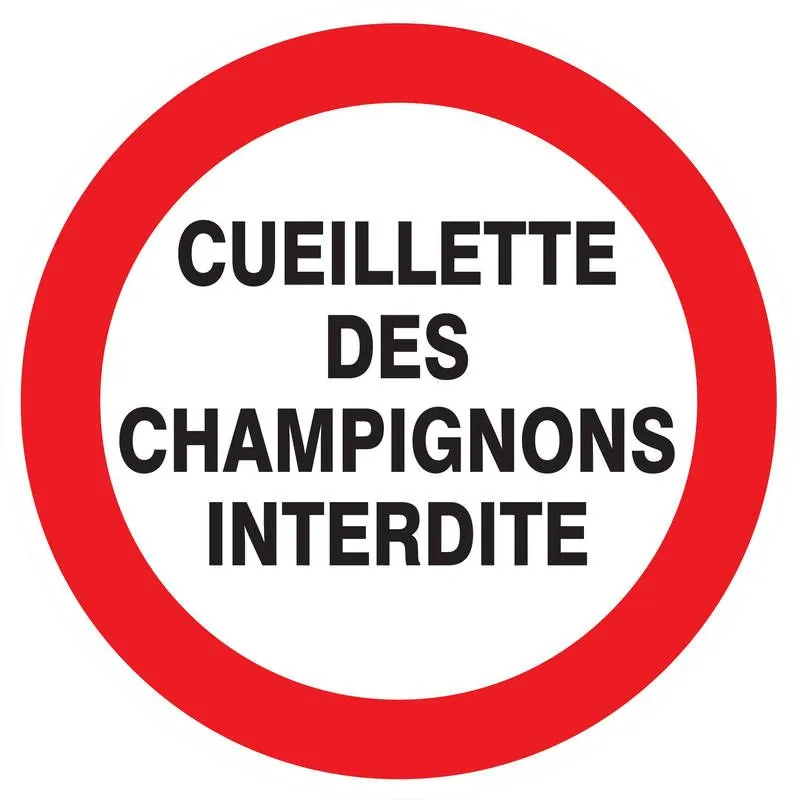 Panneau CUEILLETTE CHAMPIGNONS INTERD. Taliaplast 624241