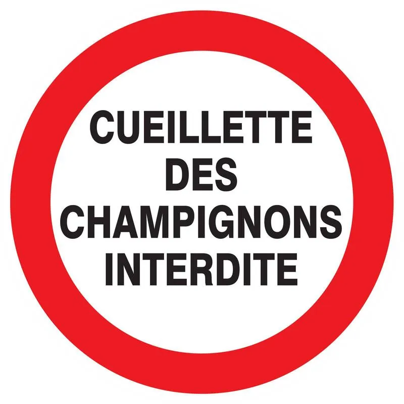 Panneau CUEILLETTE CHAMPIGNONS INTERD. Taliaplast 623238