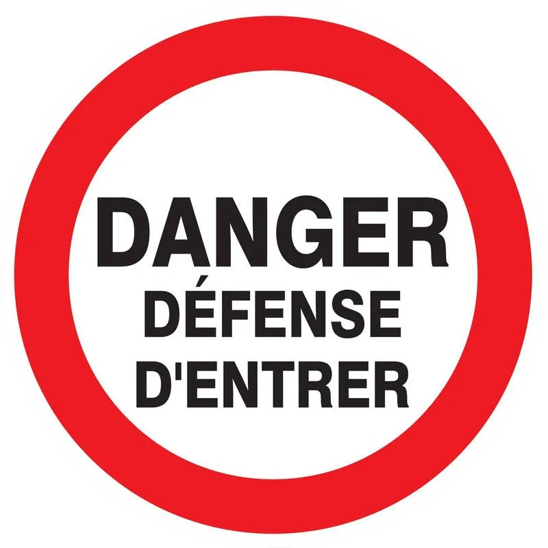 Panneau DANGER DEFENSE D'ENTRER NORMAS Taliaplast 624217