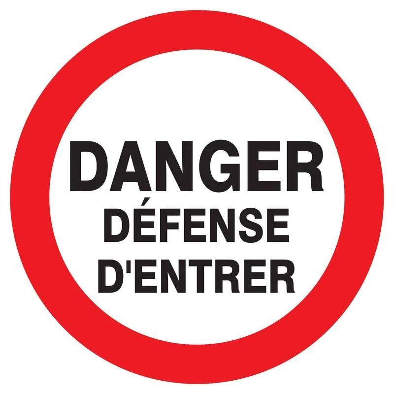 Panneau DANGER DEFENSE D'ENTRER NORMAS Taliaplast 627218