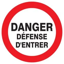 Panneau DANGER DEFENSE D'ENTRER NORMAS Taliaplast 622216