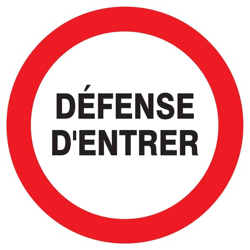 Panneau DEFENSE D'ENTRER NORMASIGN D.4 Taliaplast 623215