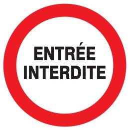 Panneau ENTREE INTERDITE NORMASIGN D.8 Taliaplast 624244