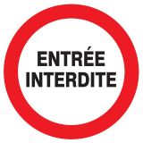 Panneau ENTREE INTERDITE NORMASIGN D.8 Taliaplast 624244