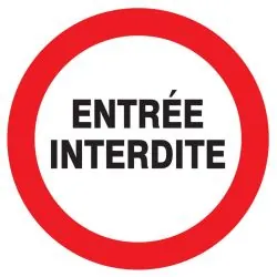 Panneau ENTREE INTERDITE NORMASIGN D.8 Taliaplast 624244