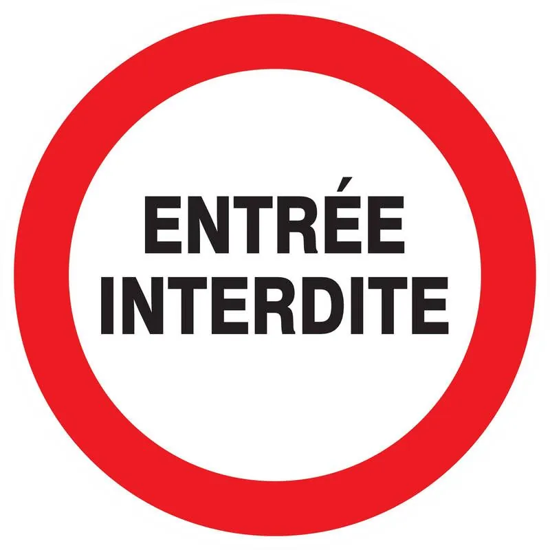 Panneau ENTREE INTERDITE NORMASIGN D.3 Taliaplast 622242