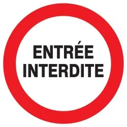 Panneau ENTREE INTERDITE NORMASIGN D.4 Taliaplast 623243