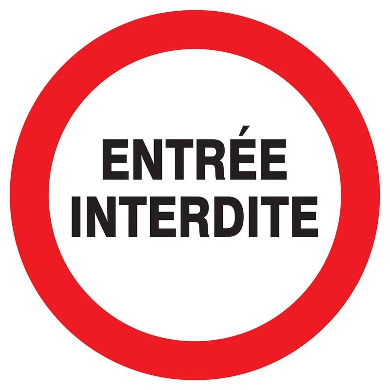 Panneau ENTREE INTERDITE NORMASIGN D.4 Taliaplast 623243