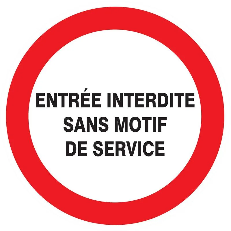 Panneau ENTREE INTERDITE SANS MOTIF DE Taliaplast 624228