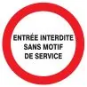 Panneau ENTREE INTERDITE SANS MOTIF DE Taliaplast 624228