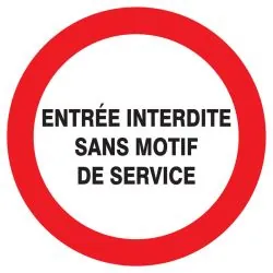Panneau ENTREE INTERDITE SANS MOTIF DE Taliaplast 627229