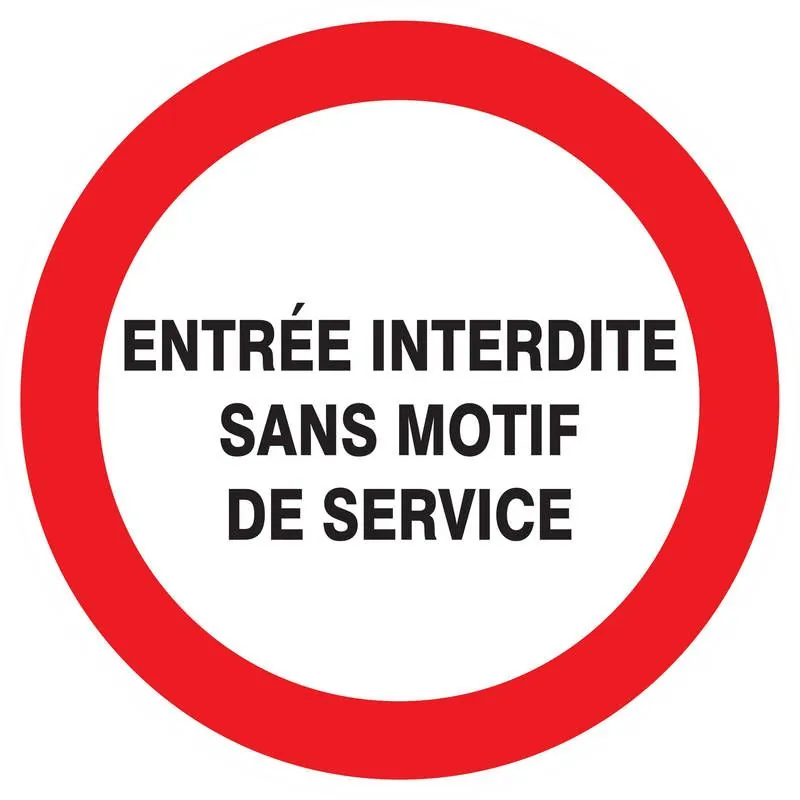 Panneau ENTREE INTERDITE SANS MOTIF DE Taliaplast 627229