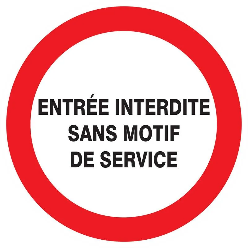 Panneau ENTREE INTERDITE SANS MOTIF DE Taliaplast 622224