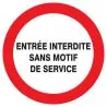 Panneau ENTREE INTERDITE SANS MOTIF DE Taliaplast 622224