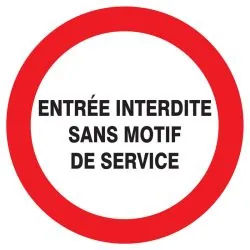 Panneau ENTREE INTERDITE SANS MOTIF DE Taliaplast 623225