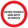 Panneau ENTREE INTERDITE SANS MOTIF DE Taliaplast 623225