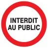 Panneau INTERDIT AU PUBLIC NORMASIGN D Taliaplast 627221