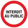 Panneau INTERDIT AU PUBLIC NORMASIGN D Taliaplast 622218