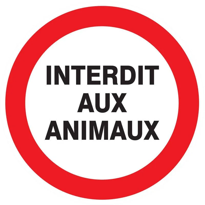 Panneau INTERDIT AUX ANIMAUX NORMASIGN Taliaplast 624231