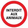 Panneau INTERDIT AUX ANIMAUX NORMASIGN Taliaplast 624231